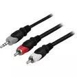 DELTACO MM-140 RCA-ÄÄNIKAAPELI, 2M - Äänikaapelit - 7340004633785 - 1