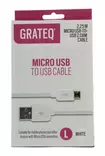 GRATEQ MICROUSB-KAAPELI 2.25M - Lataus- ja datakaapelit - 6438327850215 - 1