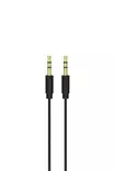 QNECT 3.5MM AUDIOKAAPELI, 3M, MUSTA - Äänikaapelit - 5706470088375 - 1