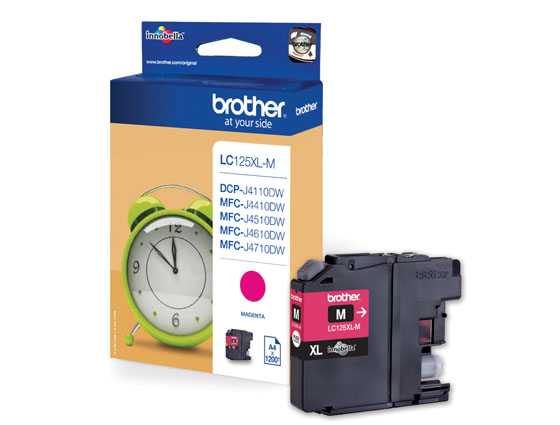 BROTHER LC125XLM MUSTEPATRUUNA MAGENTA - Brother-mustesuihkuvärit - 4977766713955 - 1