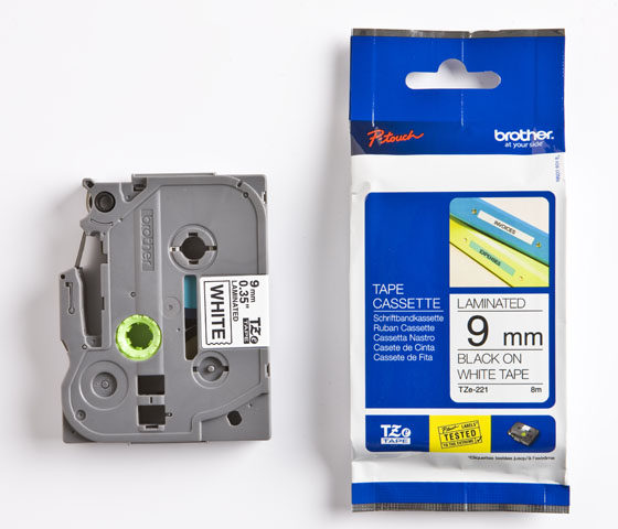 BROTHER P-TOUCH 9MM TZE-221 TARRANAUHA - Brother-teipit - 4977766685085 - 1