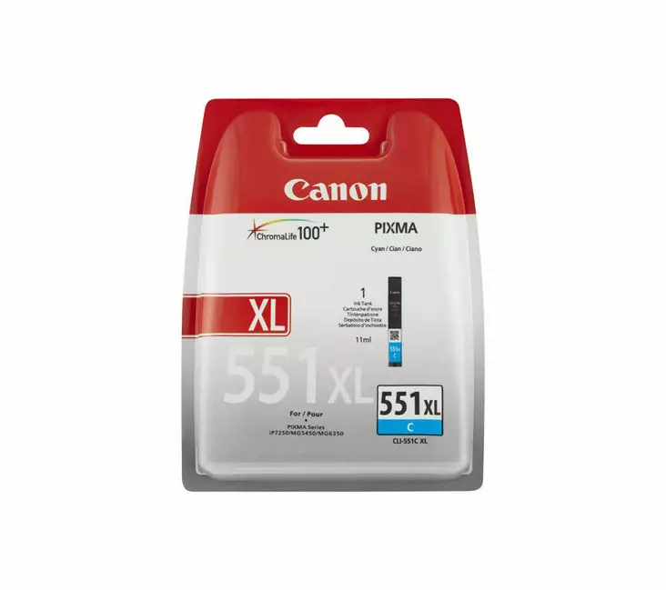 CANON CLI-551C XL CYAN MUSTEPATRUUNA - Canon-mustesuihkuvärit - 8714574584225 - 1