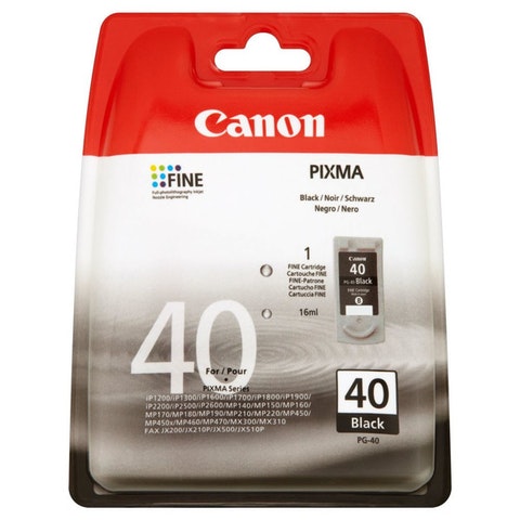 CANON PG-40 MUSTA VÄRIPATRUUNA - Canon-mustesuihkuvärit - 8714574959535 - 1