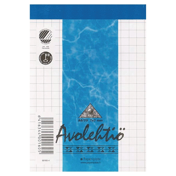 PAPERIPISTE AVOLEHTIÖ A6/70 7X7 - Vihkot ja lehtiöt - 6416344001605 - 1