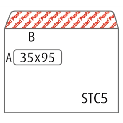 POSTAC IKKUNAKUORI C5 STRH 35 X 95 MM - Kirjekuoret - 5902934381185 - 1