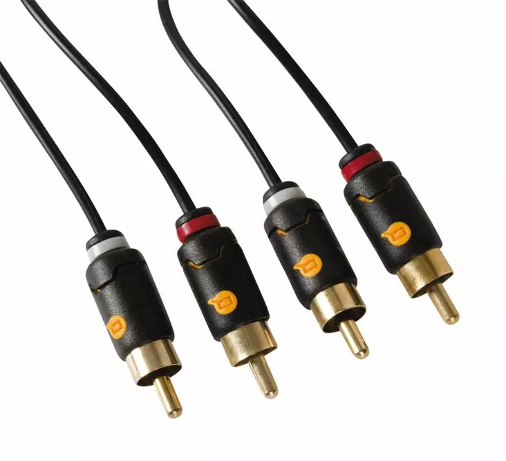 QNECT STEREO RCA-KAAPELI, 5M - Äänikaapelit - 5706470015395 - 1