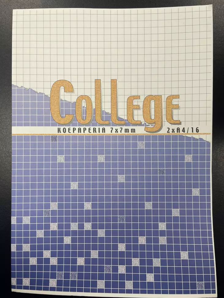 COLLEGE KOEPAPERI 7X7 MM 2X A4/16 - Vihkot ja lehtiöt - 6439100161115 - 1