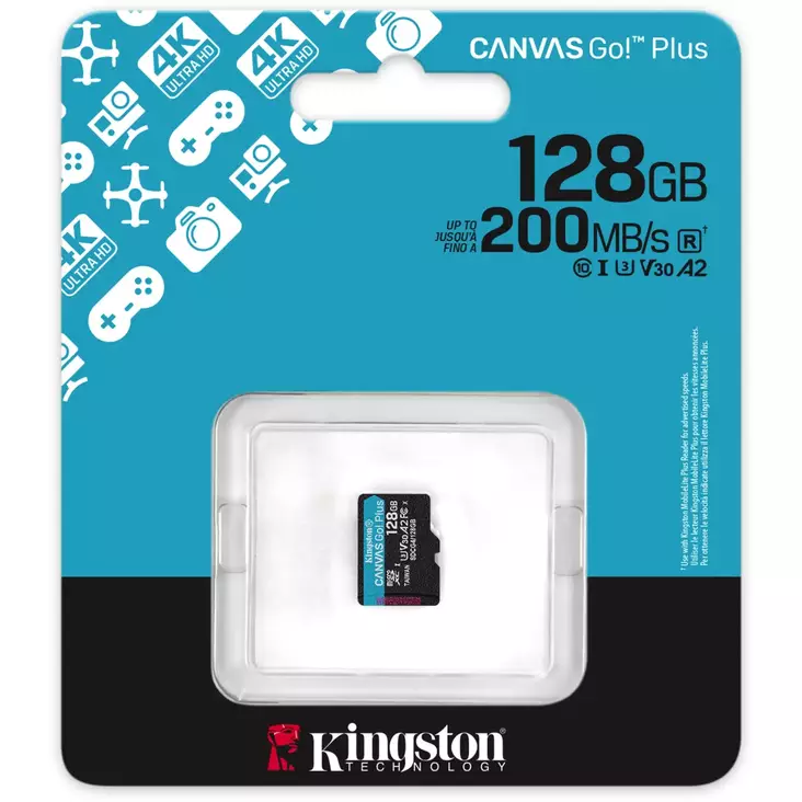 KINGSTON CANVAS GO PLUS GEN 4 128GB - Muistikortit - 740617347975 - 1