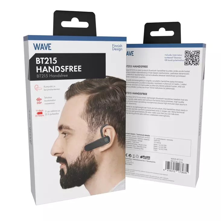 WAVE BT215 BLUETOOTH HANDSFREE-KUULOKE - Handsfree-kuulokkeet - 6418312173635 - 1