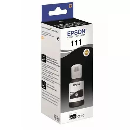 EPSON ECOTANK 111 MUSTA MUSTEPULLO 120ML - Epson-mustesuihkuvärit - 8715946662206 - 1
