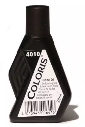 COLORIS 4010 KUMILEIMASINVÄRI 28ML MUSTA - Leimasimet - 4013943016416 - 1