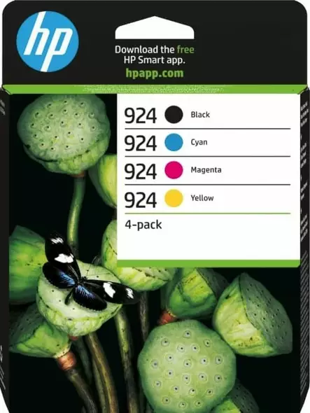 HP 924 CMYK NELIVÄRIPAKKAUS - HP-mustesuihkuvärit - 196548697526 - 1