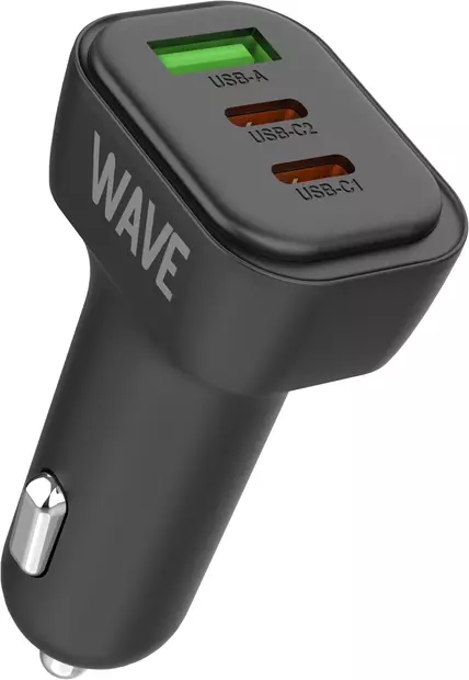 WAVE 60W PIKALATAAVA AUTOLATURI 3 X USB - Autolaturit - 6418312175936 - 2