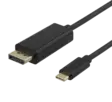 DELTACO USB-C - DISPLAYPORT KAAPELI - Adapterit ja jakajat - 7333048053046 - 1