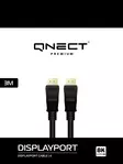 QNECT DISPLAYPORT-KAAPELI 3M MUSTA - Näyttökaapelit - 5706470091696 - 2