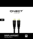 QNECT DISPLAYPORT-KAAPELI 4M, MUSTA - Näyttökaapelit - 5706470101746 - 2