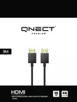 QNECT HDMI-KAAPELI 3M SLIM, MUSTA - Näyttökaapelit - 5706470101456 - 2