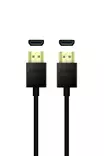 QNECT HDMI-KAAPELI 3M SLIM, MUSTA - Näyttökaapelit - 5706470101456 - 1