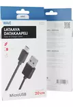 WAVE LATAAVA MICROUSB-DATAKAAPELI 20CM - Lataus- ja datakaapelit - 6418312150476 - 1