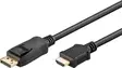 GOOBAY DISPLAYPORT-HDMI-KAAPELI 2M - Näyttökaapelit - 4040849648366 - 1