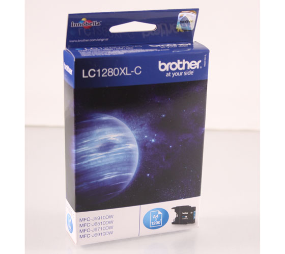 BROTHER LC1280XL-C MUSTEPATRUUNA CYAN - Brother-mustesuihkuvärit - 4977766694056 - 1