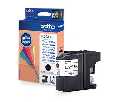 BROTHER LC-223BK MUSTA VÄRIPATRUUNA - Brother-mustesuihkuvärit - 4977766735896 - 1