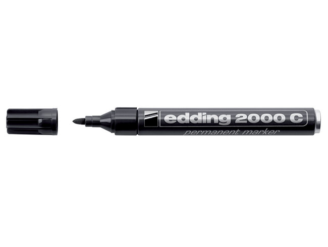 EDDING 2000C PERMANENT MARKER 2MM MUSTA - Merkintäkynät - 4004764878406 - 1
