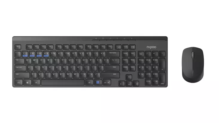 RAPOO 8100M LANGATON NÄPPÄIMISTÖ+HIIRI - Näppäimistöt - 6940056182906 - 1