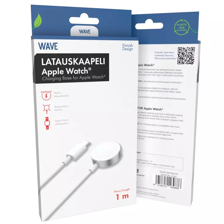 WAVE QI APPLE WATCH LATAUSKAAPELI - Lataus- ja datakaapelit - 6418312164886 - 1
