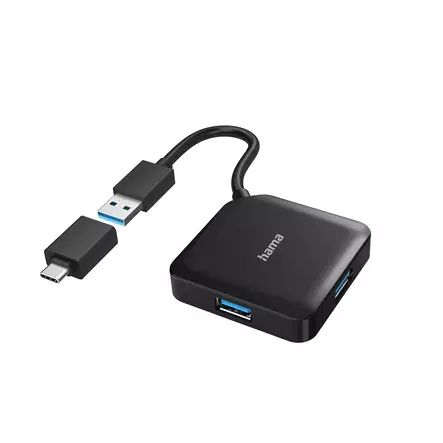 HAMA 4-PORTTINEN USB-JAKAJA / HUB - USB-jakajat ja muistikortinlukijat - 4047443436887 - 1