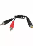 QNECT RCA-ADAPTERI Y-HAARA 0.2M - Adapterit ja jakajat - 5706470019607 - 2