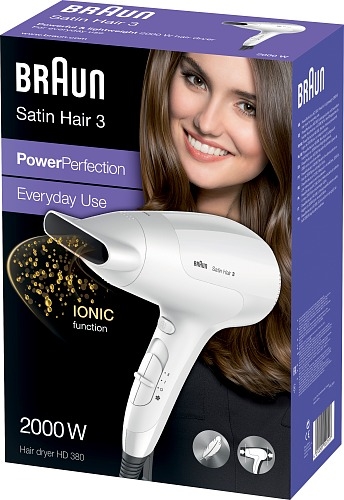 BRAUN HD380 SATIN HAIR 3 HIUSTENKUIVAAJA - Hyvinvointi ja terveys - 3030050182347 - 1