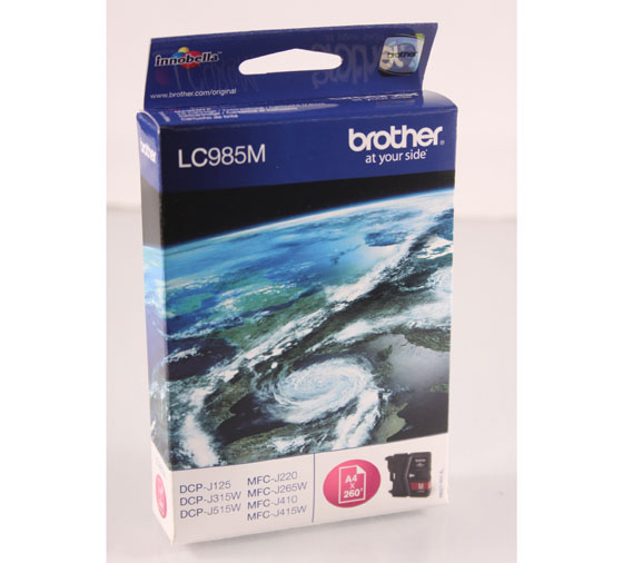 BROTHER LC985M MAGENTA VÄRIPATRUUNA - Brother-mustesuihkuvärit - 4977766675437 - 1