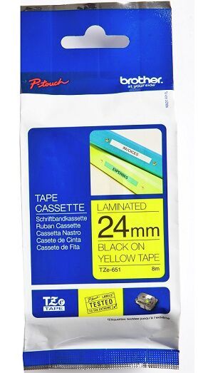 BROTHER P-TOUCH 24MM TZE-651 TARRANAUHA - Brother-teipit - 4977766686747 - 1