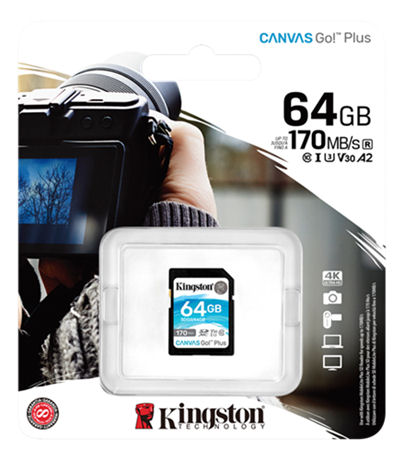 KINGSTON CANVAS GO PLUS 64GB SDXC - Muistikortit - 740617301397 - 1