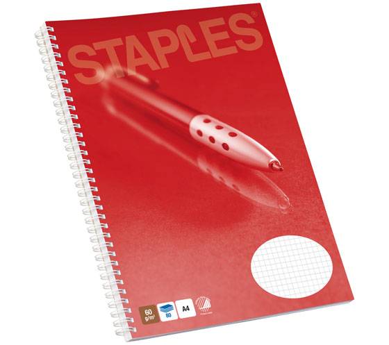 STAPLES KIERREVIHKO A4/80 7X7MM - Vihkot ja lehtiöt - 4045348085117 - 1
