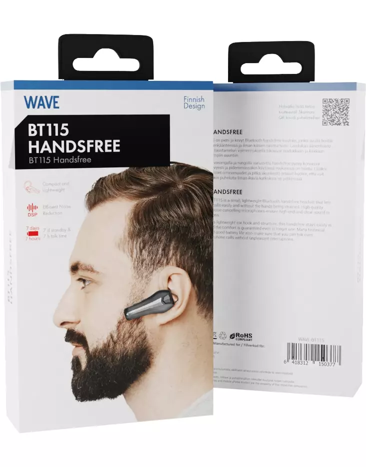 WAVE BT115 BLUETOOTH HANDSFREE-KUULOKE - Handsfree-kuulokkeet - 6418312150377 - 1