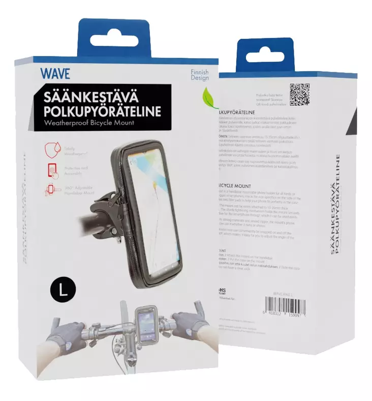 WAVE SÄÄNKESTÄVÄ POLKUPYÖRÄTELINE - Telineet puhelimelle ja tabletille - 6418312159097 - 1