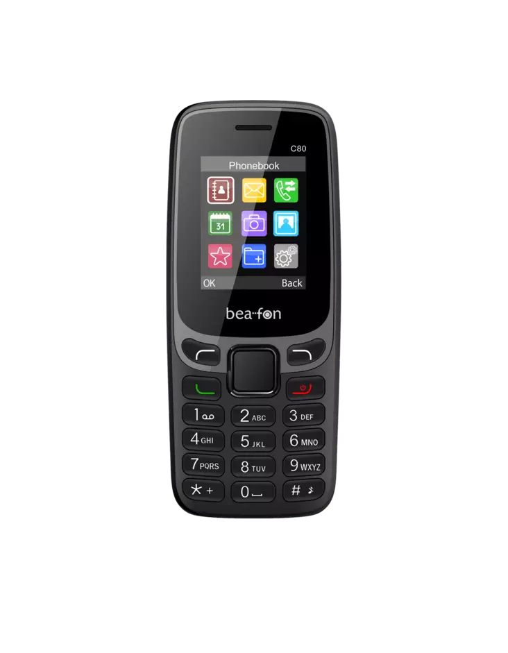 BEAFON C80 PERUSPUHELIN, MUSTA - Peruspuhelimet ja senioripuhelimet - 9120124821037 - 1