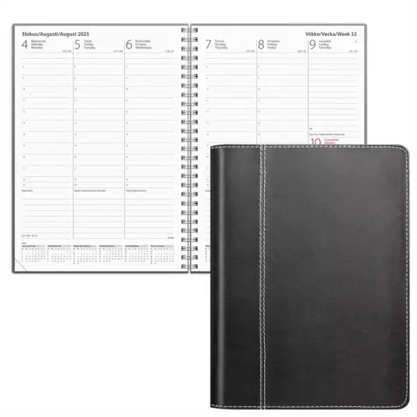 BURDE ISO NOTES 2025 MUSTA KEINONAHKA - Kalenterit - 7333420120557 - 1