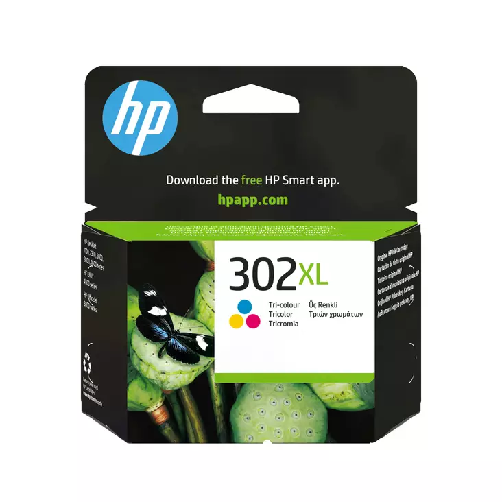 HP 302XL KOLMIVÄRIMUSTEPATRUUNA - HP-mustesuihkuvärit - 199485238807 - 1
