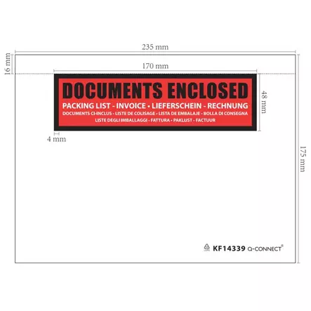 Q-CONNECT KF14339 LÄHETYSLISTATASKU C5 - Pakkaus- ja postitustarvikkeet - 5706002143398 - 1