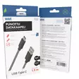 WAVE PUNOTTU DATAKAAPELI USB-C 1.5M - Lataus- ja datakaapelit - 6418312154498 - 1