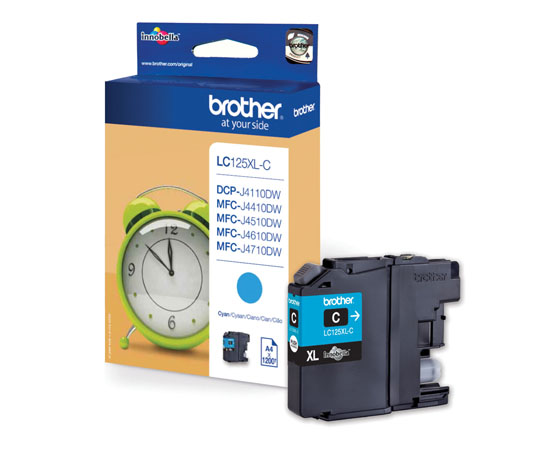 BROTHER LC125XLC MUSTEPATRUUNA CYAN - Brother-mustesuihkuvärit - 4977766713948 - 1