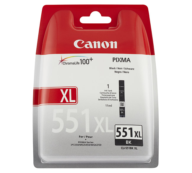 CANON CLI-551BK XL MUSTEPATRUUNA MUSTA - Canon-mustesuihkuvärit - 4960999904948 - 1