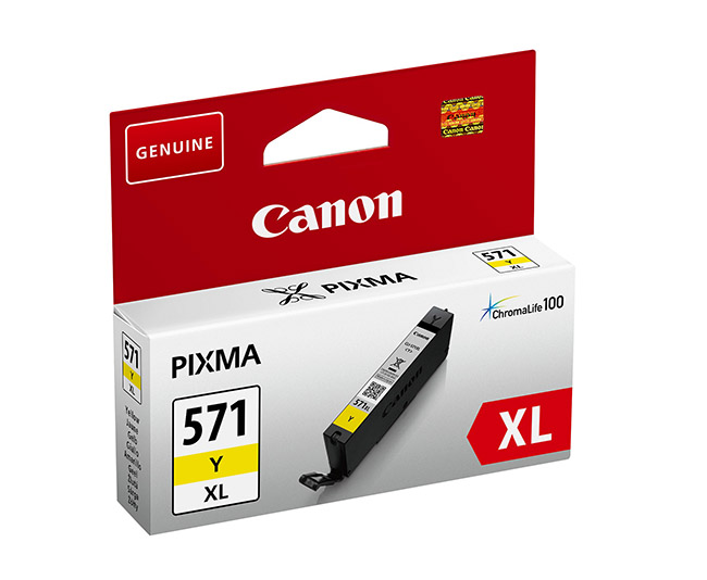 CANON CLI-571Y XL MUSTEPATRUUNA YELLOW - Canon-mustesuihkuvärit - 4549292032888 - 1