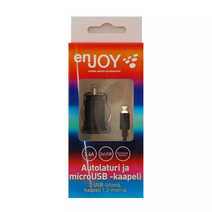 ENJOY AUTOLATURI 2X USB, 2.4A, 12/24V - Autolaturit - 6438195014078 - 1