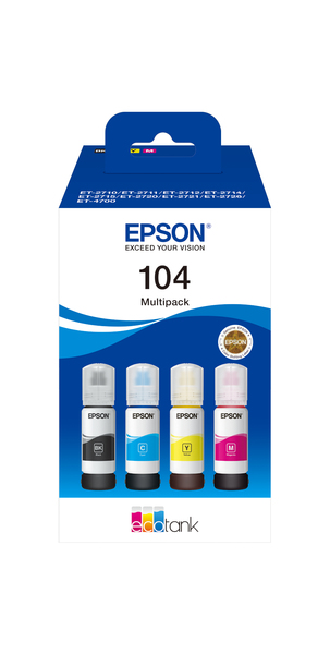EPSON 104 NELIVÄRIPAKKAUS / MULTIPACK - Epson-mustesuihkuvärit - 8715946684888 - 1