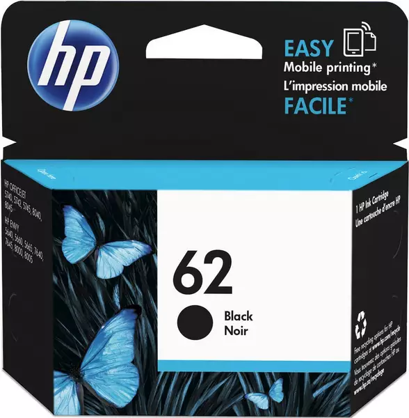 HP 62 MUSTA VÄRIPATRUUNA - HP-mustesuihkuvärit - 888182461938 - 1
