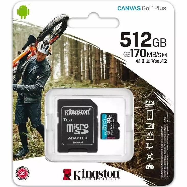 KINGSTON 512GB CANVAS GO PLUS MICROSDXC - Muistikortit - 740617301328 - 1